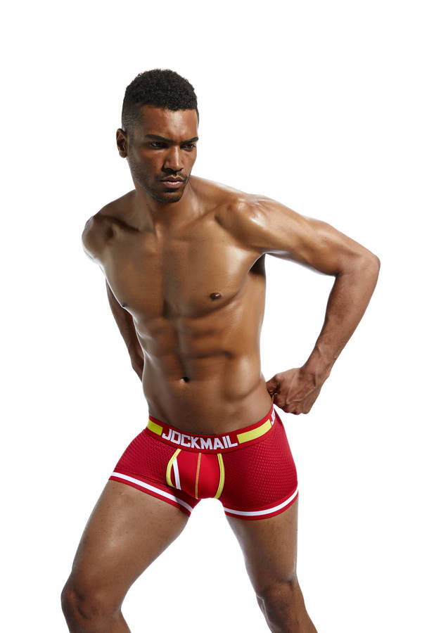 Jockmail Men Boxer Mesh U-Pouch Red