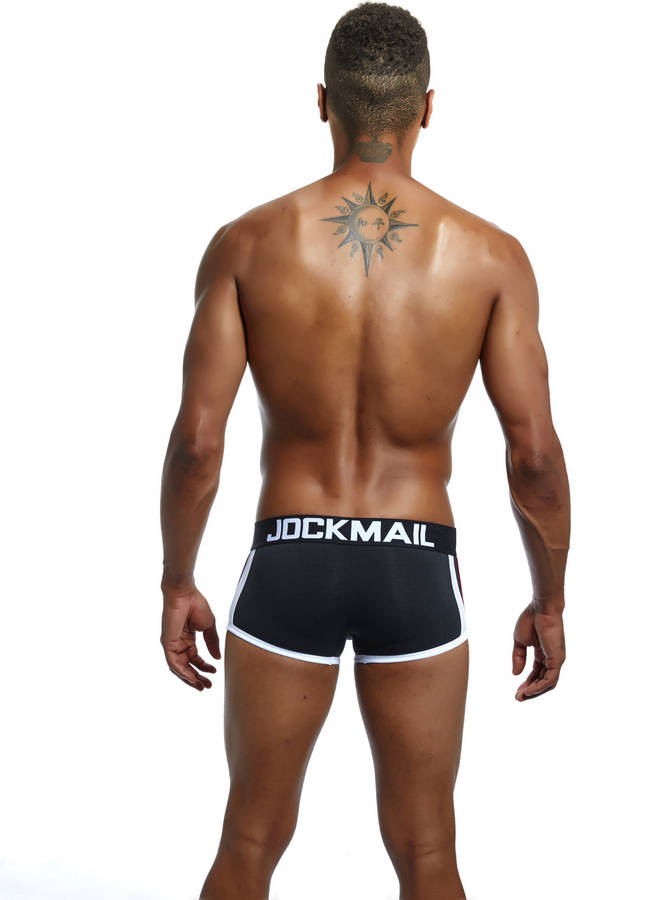 Jockmail Boxer Black with Push up cup