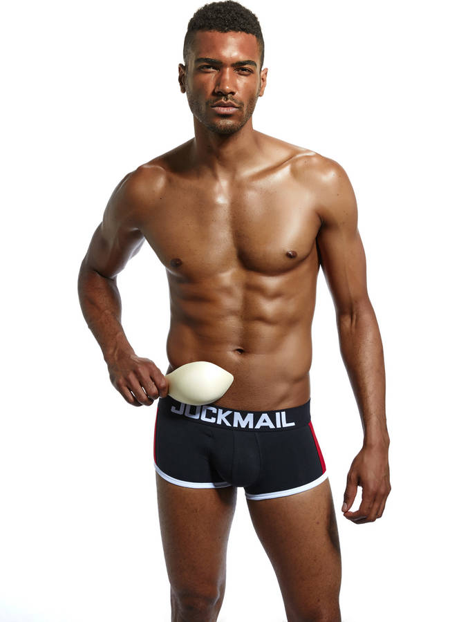 Jockmail Boxer Black with Push up cup