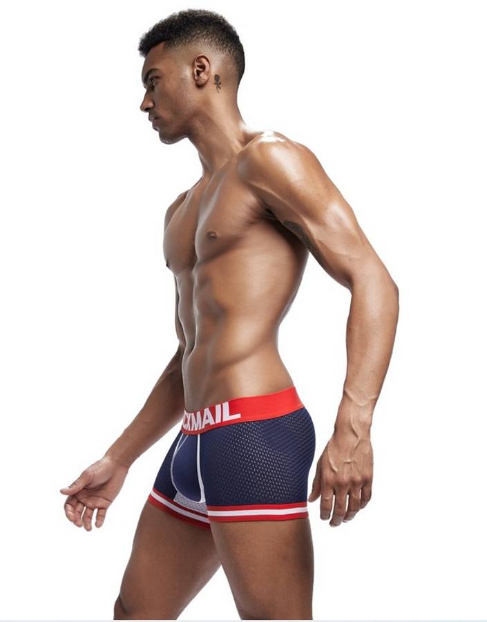 Jockmail Mesh Boxer Navy/Red