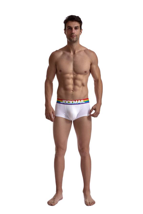 Jockmail Rainbow band Boxer - White