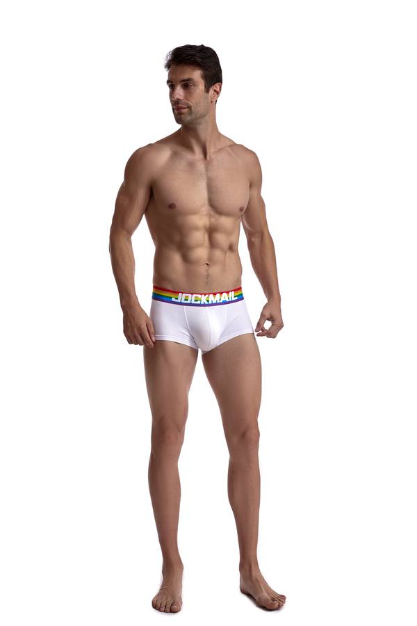 Jockmail Rainbow band Boxer - White