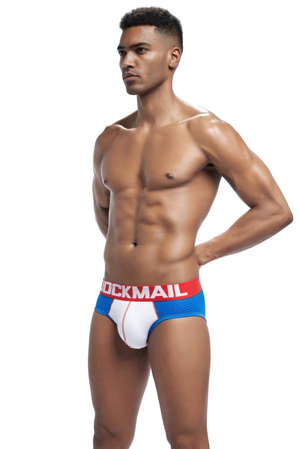 Jockmail Brief Blue/White
