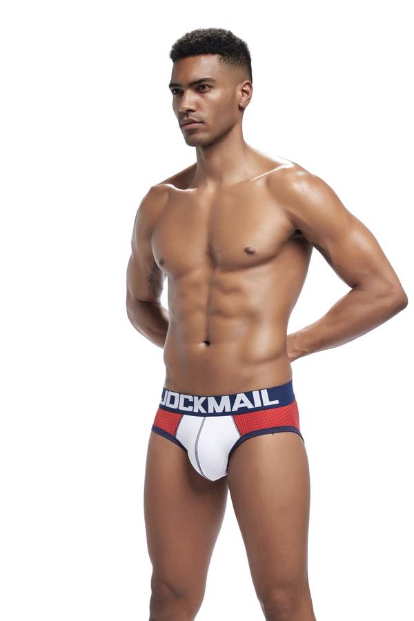 Jockmail Brief White/Red