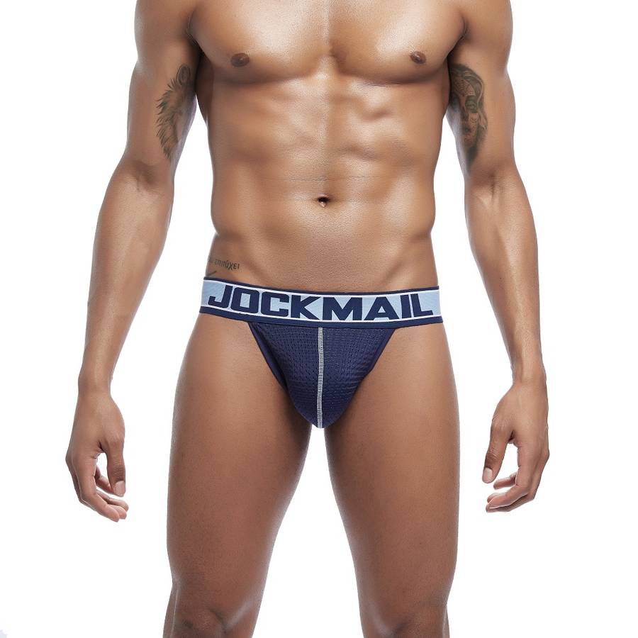 Jockmail Jockstrap Navy/Grey