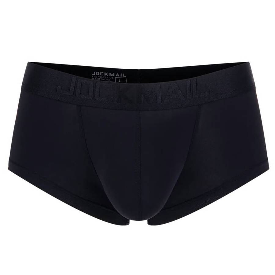 Jockmail Thin Transparent Ice silk Boxer shorts Black