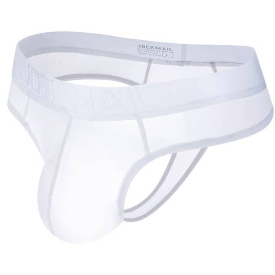 Jockmail Transparent thongs g strings White