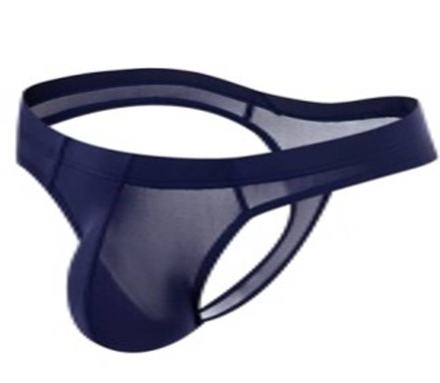 Jockmail Transparent thongs g strings Black