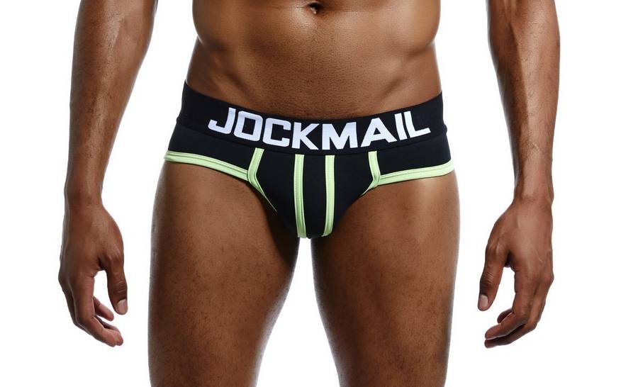 Jockmail Black and Lime Briefs
