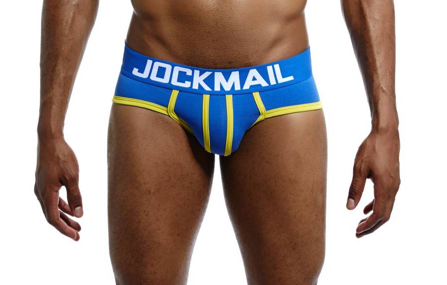 Jockmail Sky-Blue and Yellow Briefs