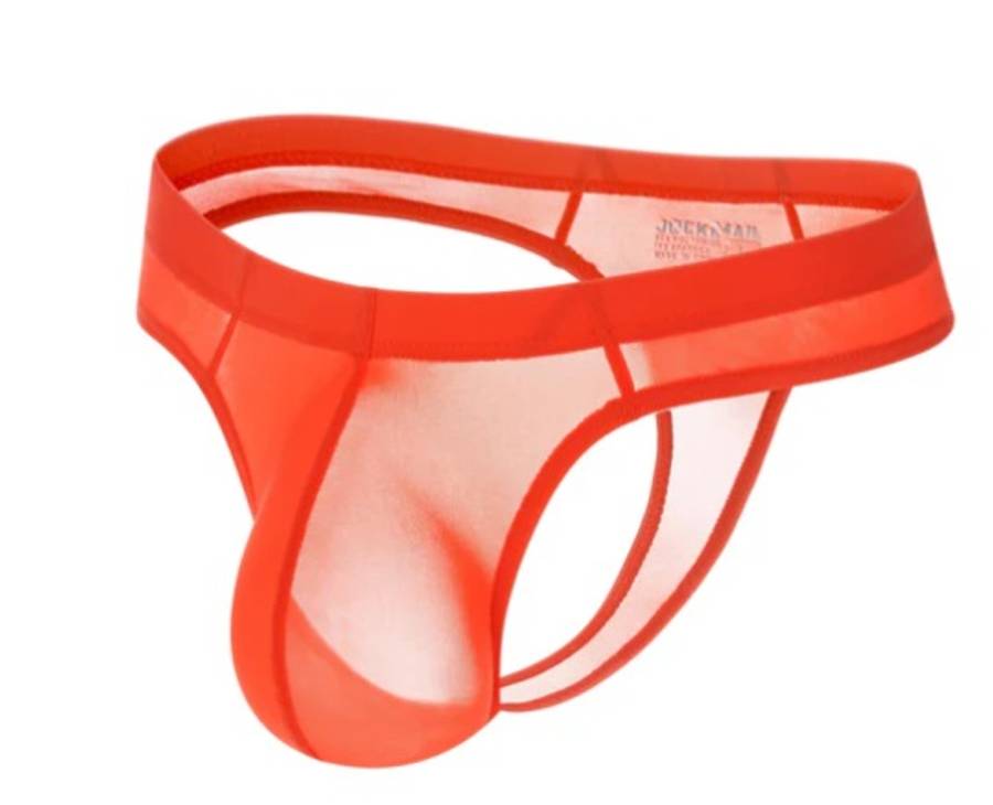Jockmail Transparent thongs g strings Orange