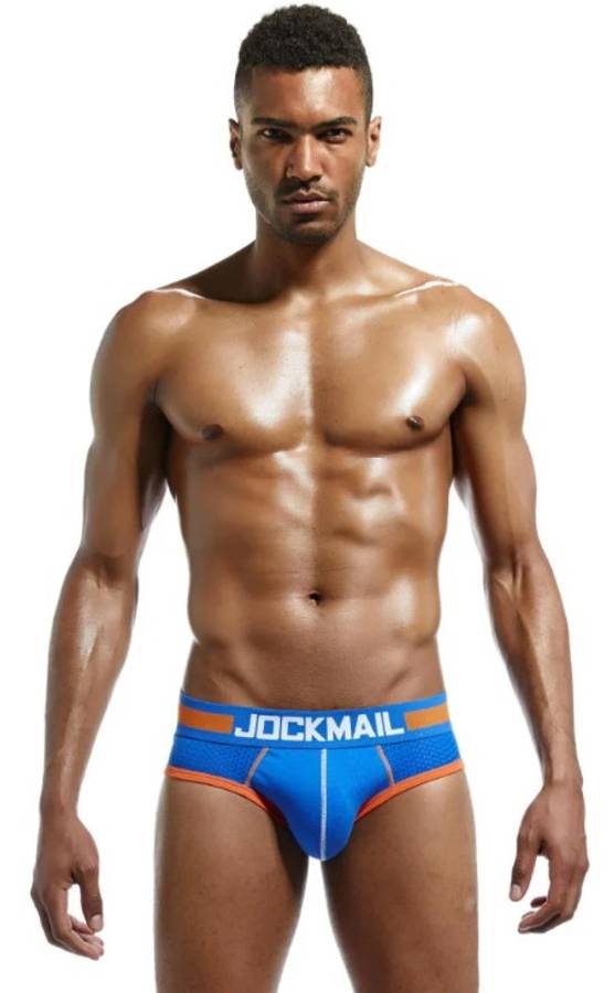 Jockmail Sky-Blue and Orange Briefs