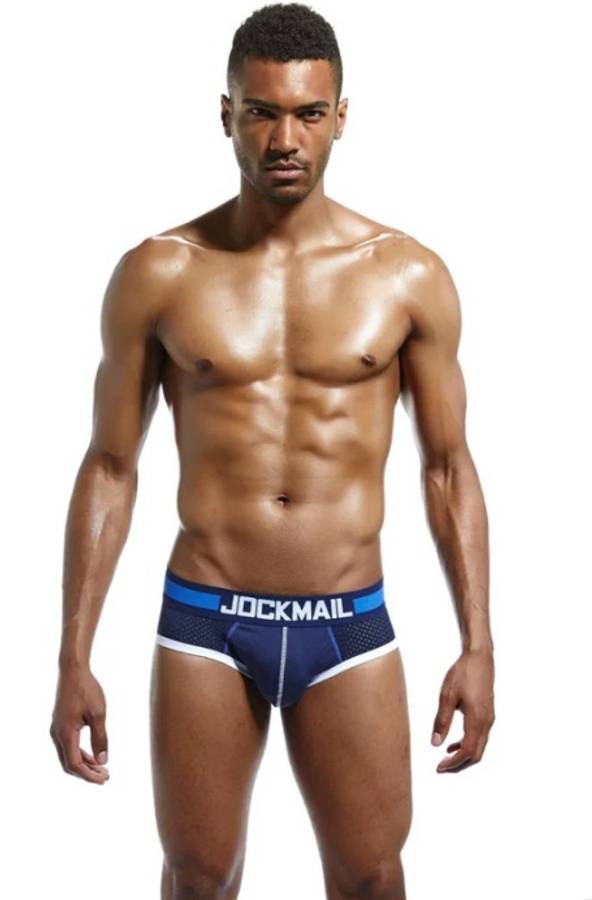 Jockmail Navy and Sky-Blue Briefs