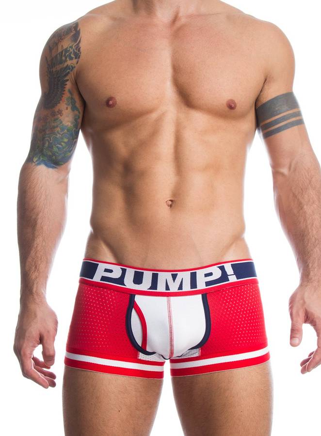 Pump Boxer Fever White / Red Mesh
