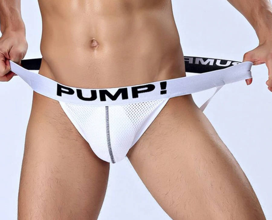 Pump Mesh Jockstrap White