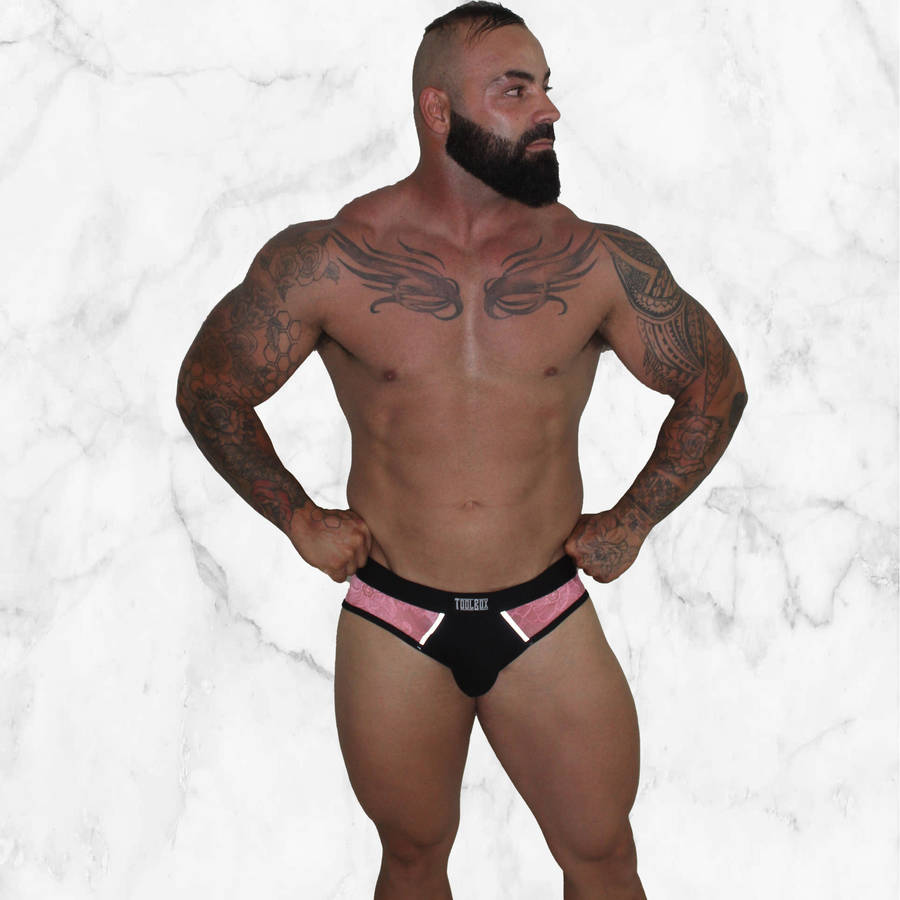 Toolbox Pink and Black lace