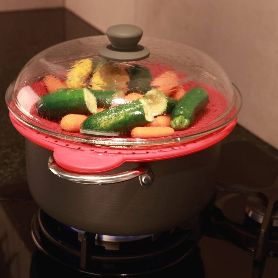 DEMO | Bauer Kitchen Guard | Silicone Lid | Splatter Screen | Pot Strainer | Steamer