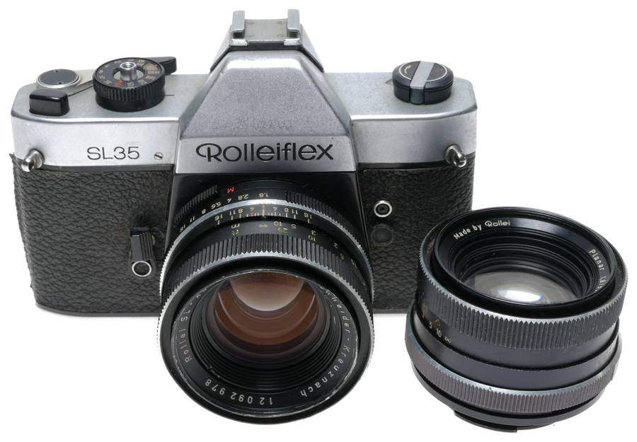 Rollei SL 35 old film camera with 2 lenses outfit