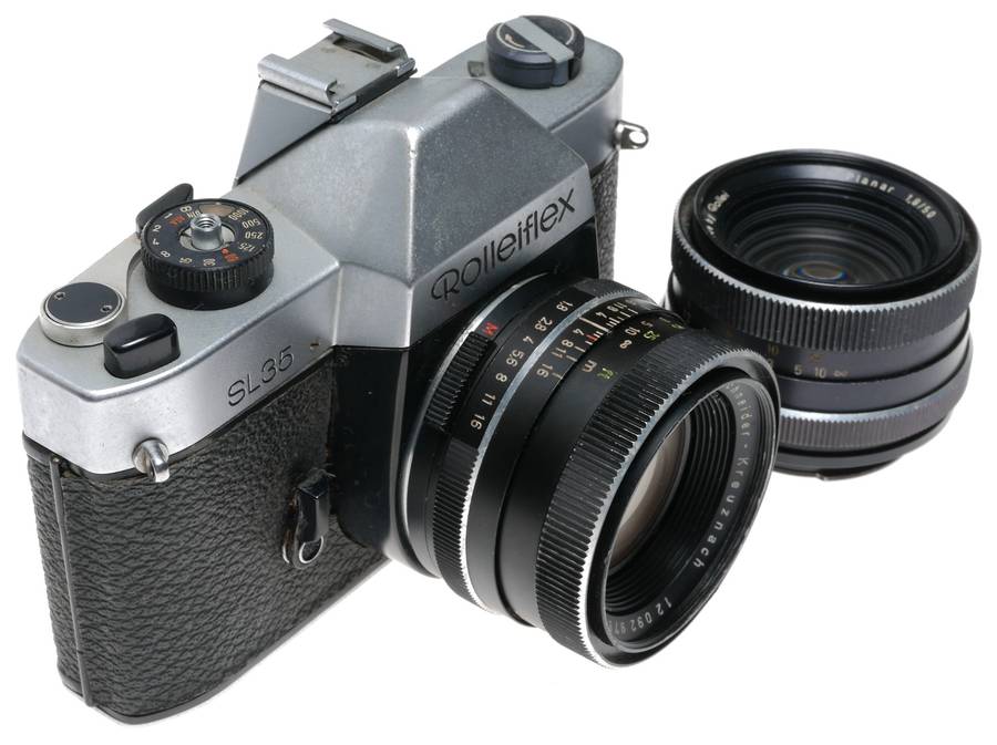Rollei SL 35 old film camera with 2 lenses outfit