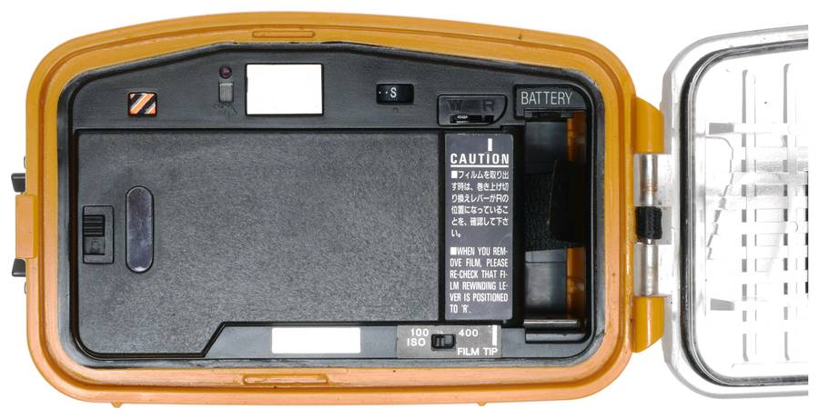 Sea and Sea MX-10 underwater film camera with YS-40 flash in case