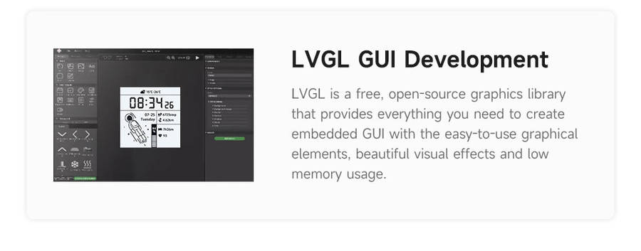 ESP32-S3-RGB-Matrix Development Board supports LVGL GUI development