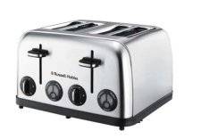 Russell Hobbs Stainless Steel 4 Slice Toaster & Kettle Breakfast Pack