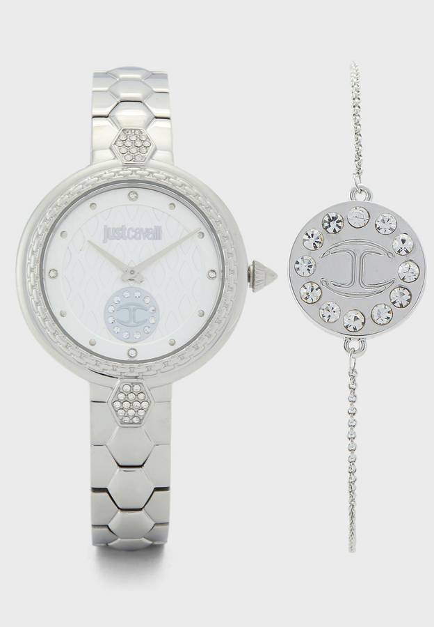 omg!!*** R7,000.00 ROBERO CAVALLI Women`s Amazonia Shield Steel Zirconia Gold Watch BRAND NEW