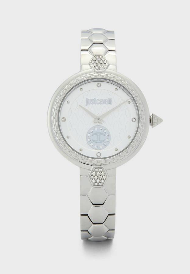 omg!!*** R7,000.00 ROBERO CAVALLI Women`s Amazonia Shield Steel Zirconia Gold Watch BRAND NEW
