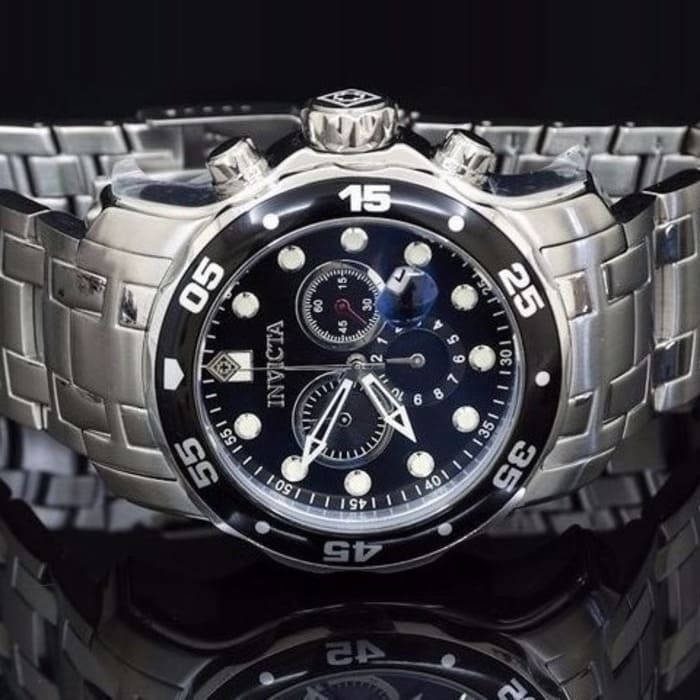 look!! rrp R8,999.00 INVICTA MENS BIG COLOSSUS silver / black 50mm STEEL CHRONO Watch NEW