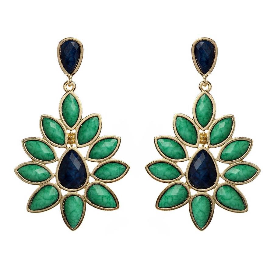 Must see! Retail: R1250.00 AMRITA NEW YORK Nello Austrian Crystal Earring Evergreen