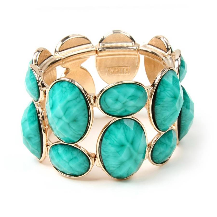 l@@k!! R30 courier! Retail: R1250.00 AMRITA SINGH NEW YORK East End Bracelet Turquoise