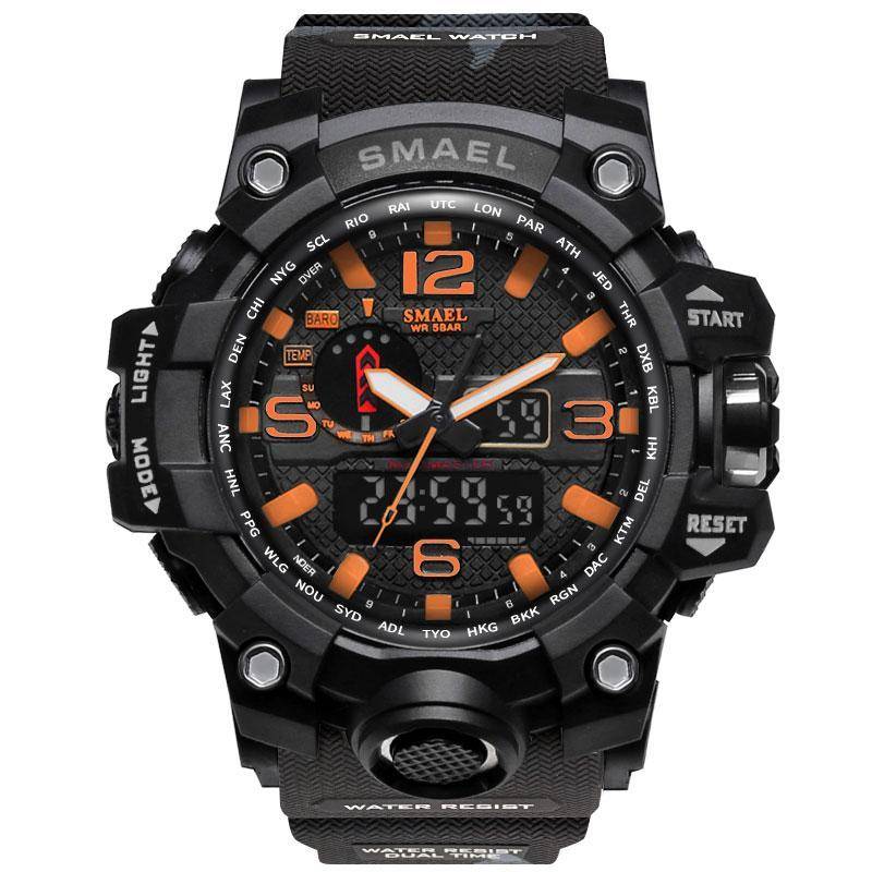 SMAEL Men`s SHOCK PROOF Mens mixmaster 50mm Black / Green Green Watch WATER RESISTANT **BRAND NEW**