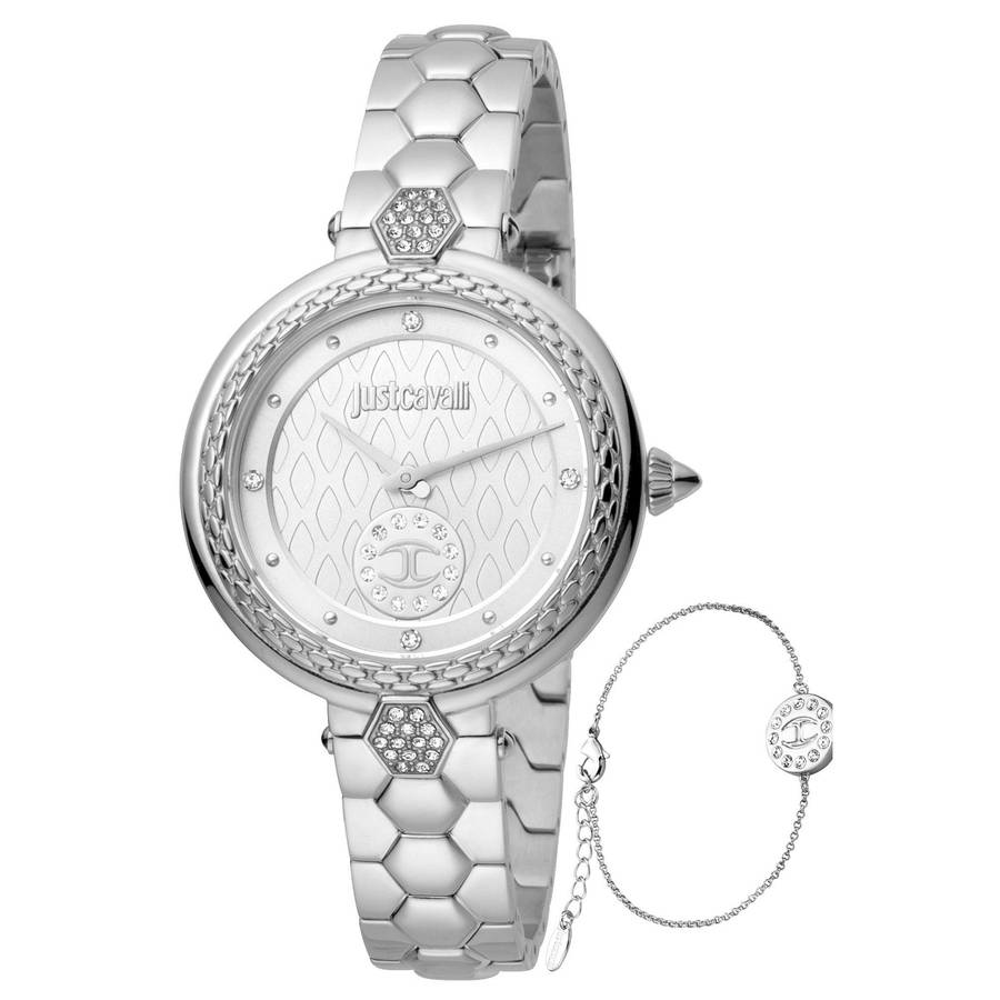 omg!!*** R7,000.00 ROBERO CAVALLI Women`s Amazonia Shield Steel Zirconia Gold Watch BRAND NEW