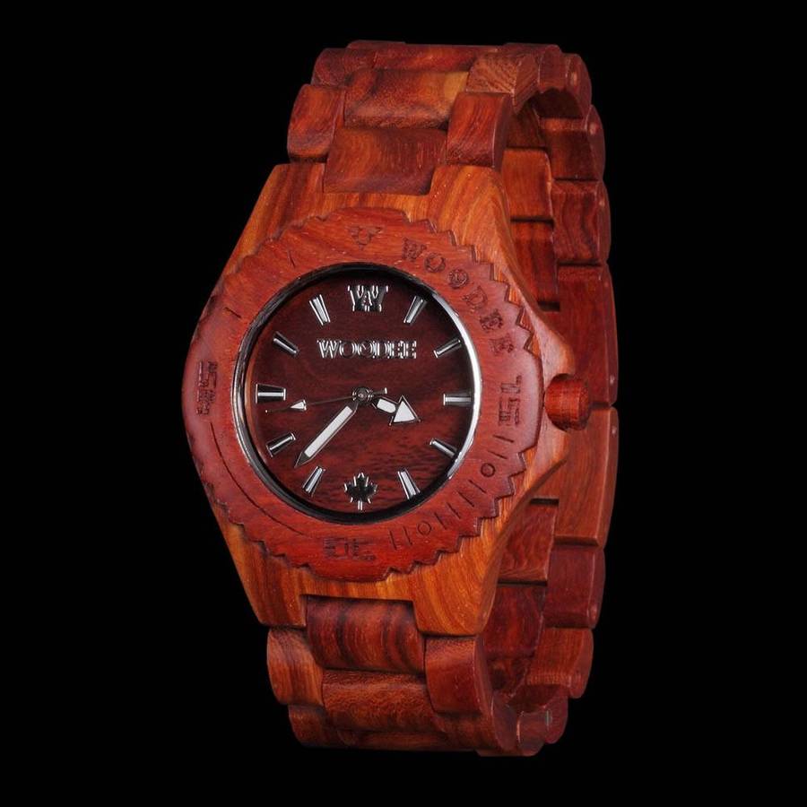 Retail: R2,499.00 WOODEE ® Unisex 40mm Natural Dark Wood WOOF Edition Watch BRAND NEW
