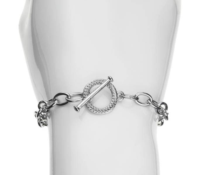 BRITISH JEWELLERS White Gold pl Tiffany-Style Bracelet ®