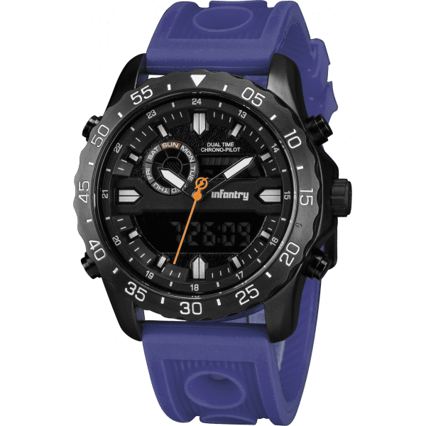 INFANTRY MILITARY CO.  Men`s Chrono Pilot Blue Watch Brand new BOXED, FULLY LOADED!