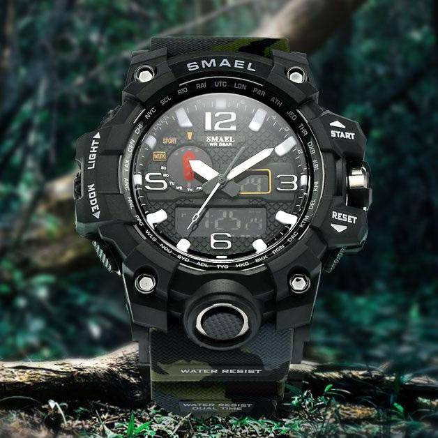 SMAEL Men`s SHOCK PROOF Mens mixmaster 50mm Black / Green Green Watch WATER RESISTANT **BRAND NEW**