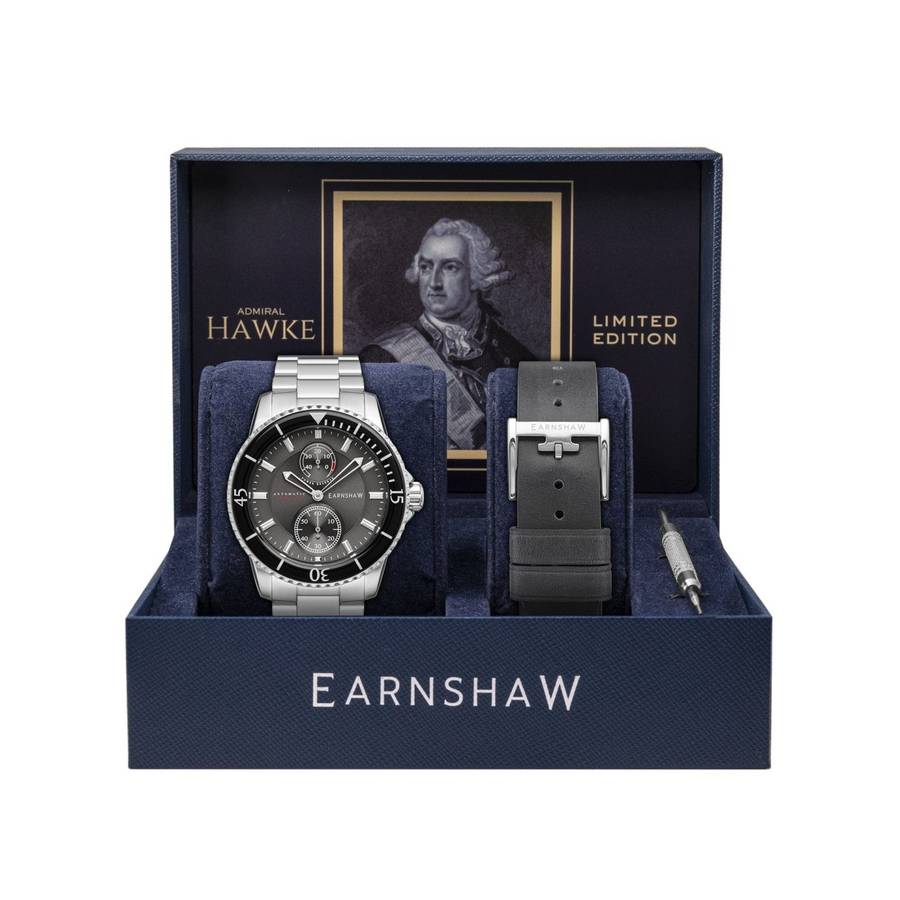 LOOK!! rip: R14,200.00 THOMAS EARNSHAW mens Hawke Power Reserve Slate Grey Watch brand new!!