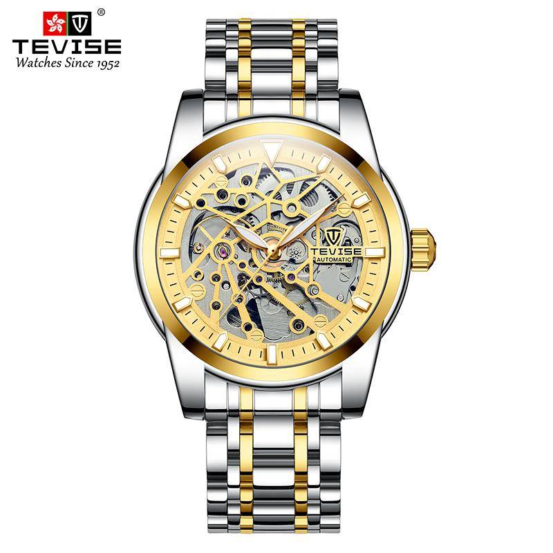 R30 courier.. Retail: R2,399.00 TEVISE ® Men`s Skeleton II Classic Steel Two Tone/Hone Watch NEW