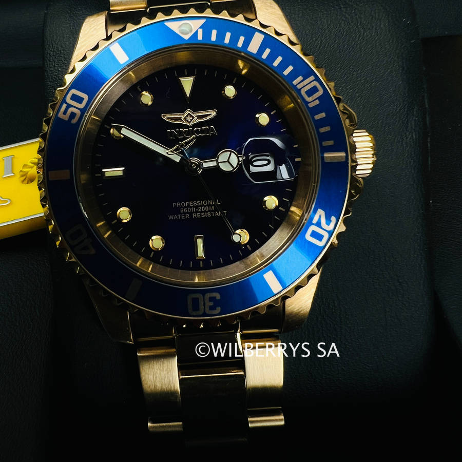 LOOK!! rrp R6,999.00 INVICTA® Mens SEA URCHIN 41mm Full Gold pl Watch BRAND NEW