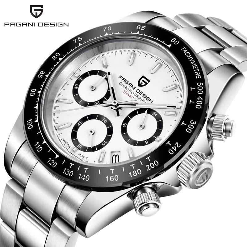 must L@@K!! Retail: R6,500.00 PAGANI DESIGN Daytona Two Tone Chronograph Men`s 100M Watch NEW!!
