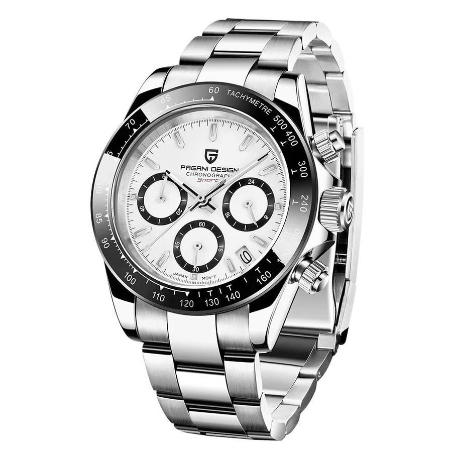 must L@@K!! Retail: R6,500.00 PAGANI DESIGN Daytona Two Tone Chronograph Men`s 100M Watch NEW!!