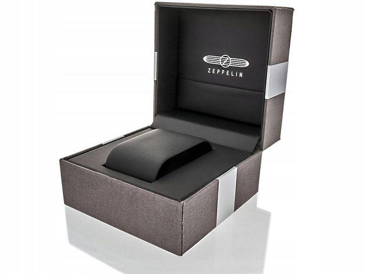 wow rrp R8,000.00 ZEPPELIN Germany Womens Grace SWAROVSKI Tufted Milanese Anthracite Date Watch