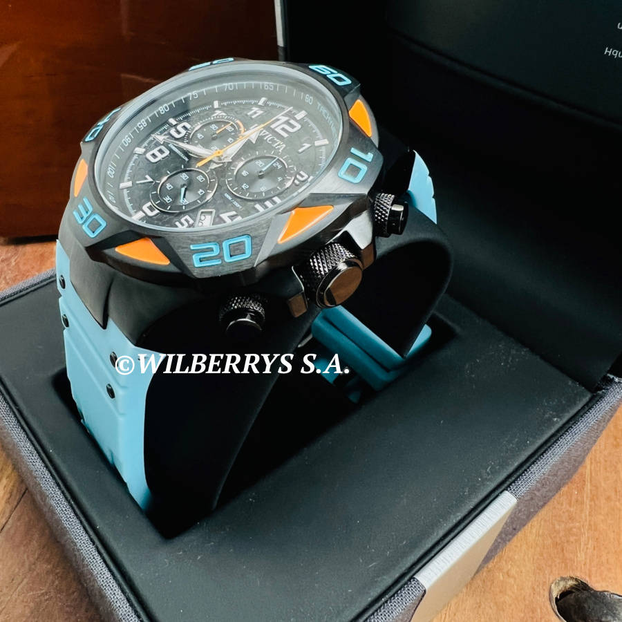 incredible!! Retail: R8,999.00 INVICTA Men`s CARBON DIAL COALITION X-FORCE BLUE ORANGE BLACK CHRONEW