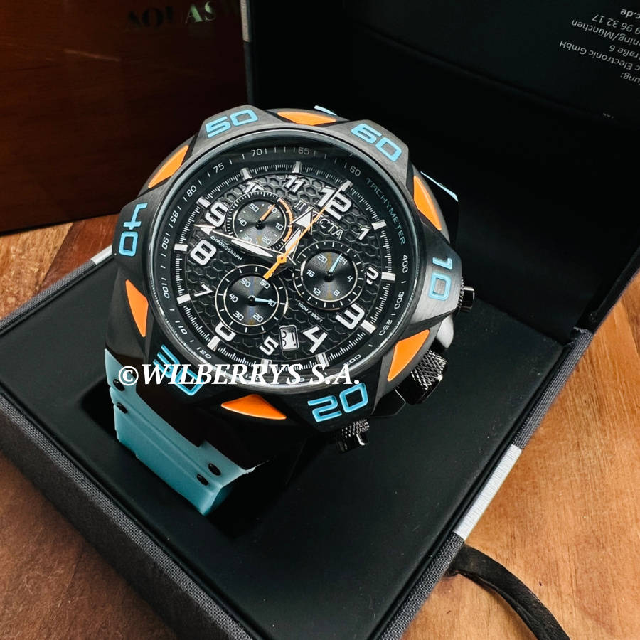 incredible!! Retail: R8,999.00 INVICTA Men`s CARBON DIAL COALITION X-FORCE BLUE ORANGE BLACK CHRONEW