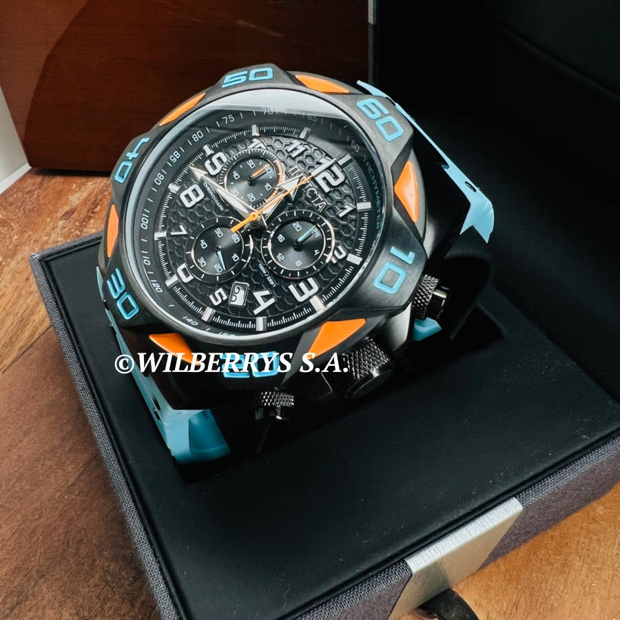 incredible!! Retail: R8,999.00 INVICTA Men`s CARBON DIAL COALITION X-FORCE BLUE ORANGE BLACK CHRONEW
