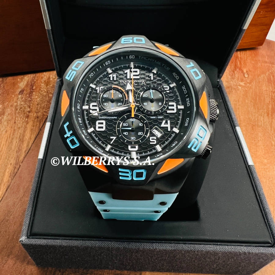 incredible!! Retail: R8,999.00 INVICTA Men`s CARBON DIAL COALITION X-FORCE BLUE ORANGE BLACK CHRONEW