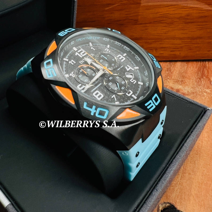 incredible!! Retail: R8,999.00 INVICTA Men`s CARBON DIAL COALITION X-FORCE BLUE ORANGE BLACK CHRONEW