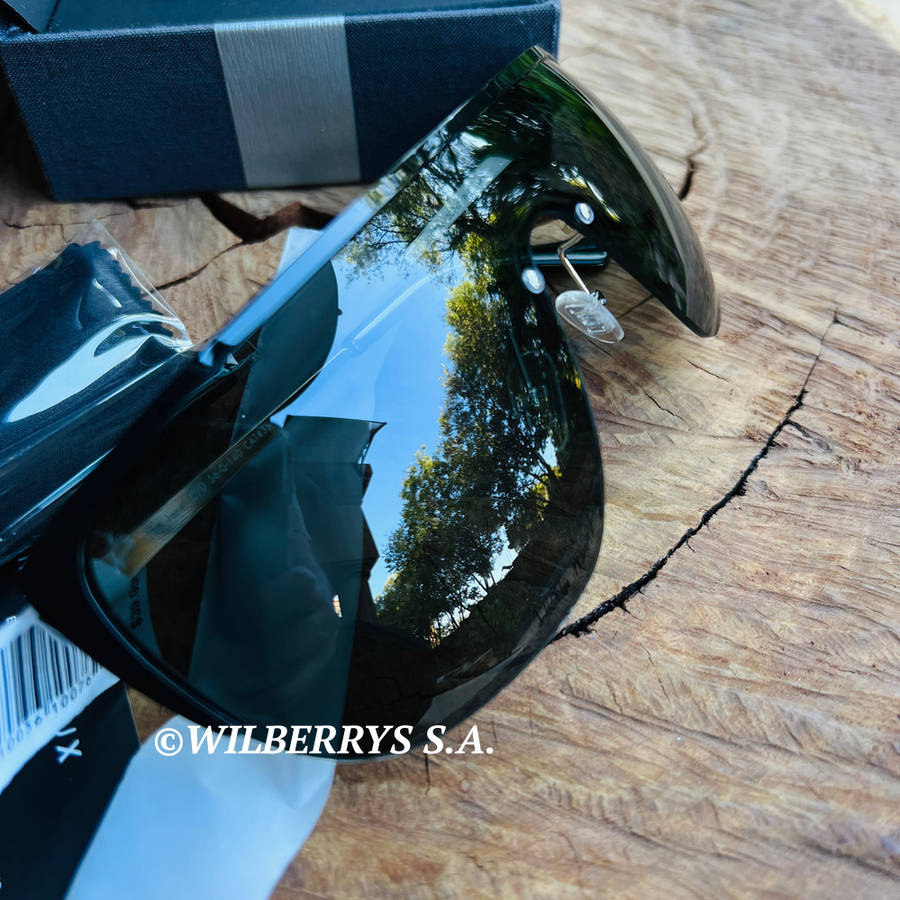 must see!! PRIVE REVAUX JANET x Olivia Culpo / Caviar Black Oversized Shield Sunglasses *GENUINE*