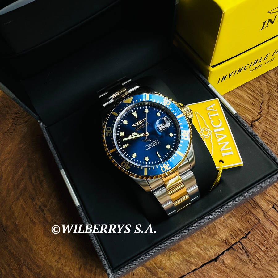 wow!! rrp R5,999.00 INVICTA Two Tone Royal Blue Master Sea DiveR 100m 43mm Watch BRAND NEW